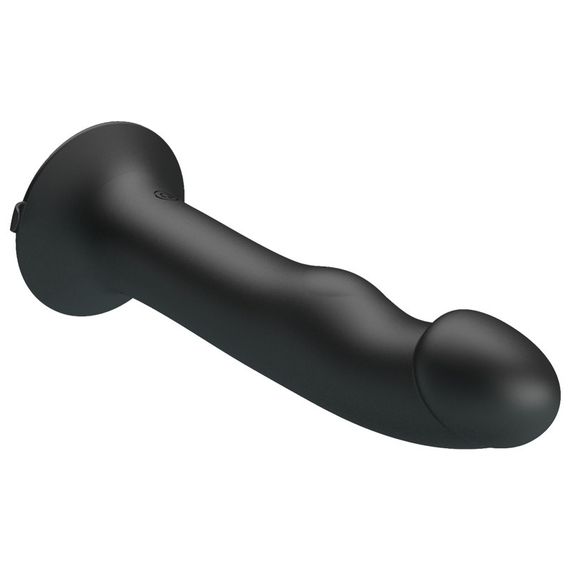 Реалистичный вибратор на присоске Pretty Love Murray с пульсацией, чёрный, 19 х 3.8 см Sex Aura | Зображення 3