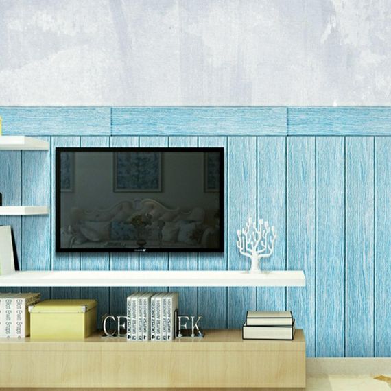 Самоклеюча 3D панель блакитне дерево 700х700х4мм (93) SW-00001338 | Зображення 3