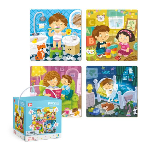 Детский пазл "Мой День" DoDo 300130, 4в1 | Зображення 2