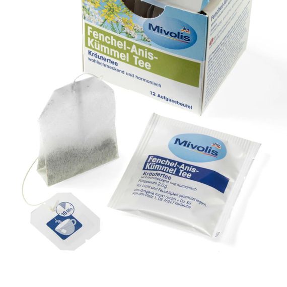 Чай Mivolis с фенхелем, анисом и тмином – натуральная поддержка пищеварения и комфорта желудка, 12 пакетиков. | Зображення 1