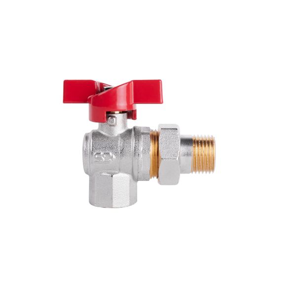 Кран кульовий "Американка" SD Plus кутовий 1/2" ВЗ SD222W15 | Зображення 1