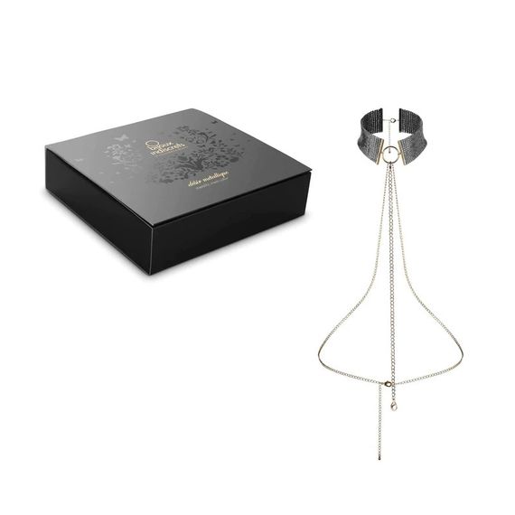 Намисто-нашийник з ланцюжком Bijoux Indiscrets чорне, 59 см sexstyle | Зображення 4