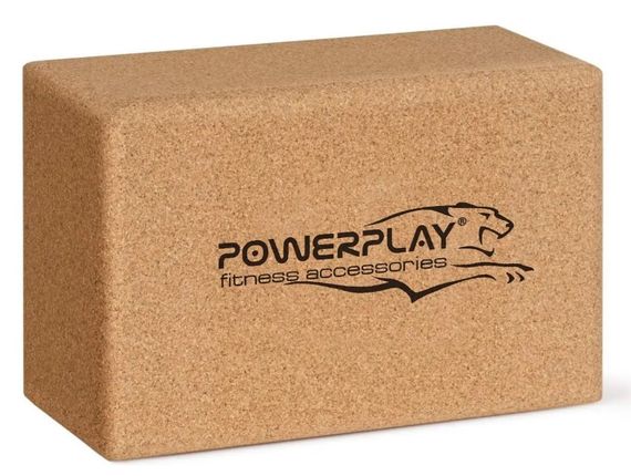 Блок для йоги PowerPlay PP_4006 з пробкового дерева Cork Yoga Block (PP_4006_Cork)