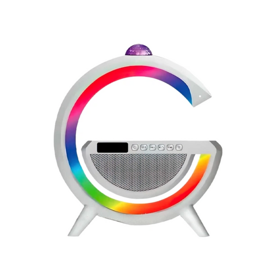 Настольная смарт лампа-ночник 3 в 1 RGB G2388 с беспроводной зарядкой ∙ Многофункциональный ночник Bluetooth колонка RGB 2388 | Зображення 1