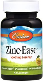 Цинк Carlson Labs Zinc-Ease 42 Lozenges (Lemon)
