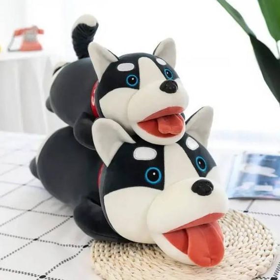 Игрушка мягкая Хаски 49см М 14660 Черная