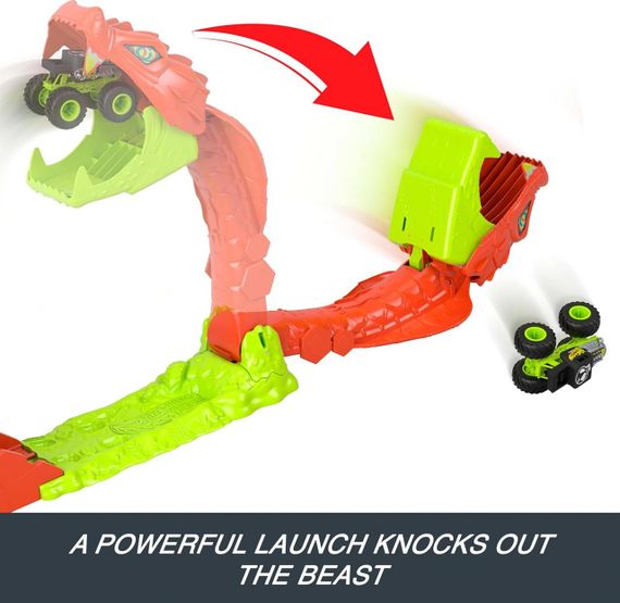 Трек Хот Вілс Монстр-трак Атака змії з Бон Шейкером Hot Wheels Monster Trucks Snake Slam Takedown | Зображення 3