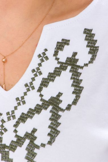 Вишиванка жіноча з довгим рукавом Носи своє 50 Білий (p-3782-99801) | Зображення 2
