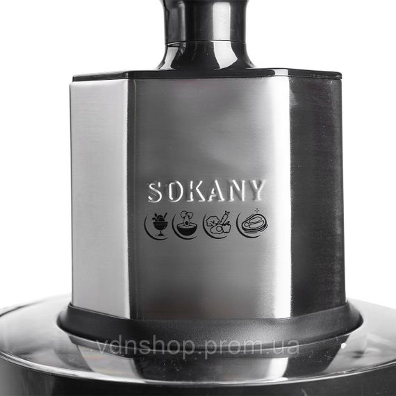 Чоппер измельчитель 800 Вт с чашей на 4,5 литров 6 лезвий мясорубка Sokany SK-06033 | Зображення 6