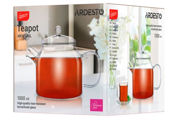 ARDESTO Заварник, 1000 мл, боросилікатне скло (AR3010GL) | Зображення 4
