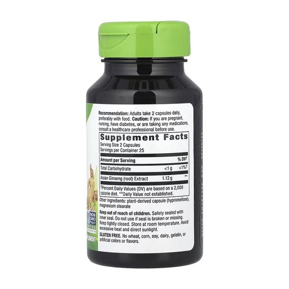 Азіатський женьшень Nature's Way Asian Ginseng 50 капсул | Зображення 1