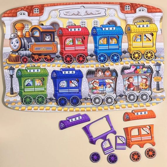 Дерев'яний дитячий сортер "Потяг великий" (ПСД296) PSD296 | Зображення 3