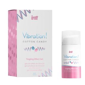 Рідкий вібратор Intt Vibration Cotton Candy (15 мл), густий гель, дуже смачний, діє до 30 хвилин