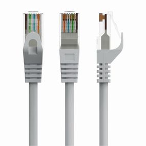 Патч корд Cablexpert PP6U-CU-1.5M, UTP, категорія. 6, литий,  50u" штекер із фіксатором, 1.5 м, сірий