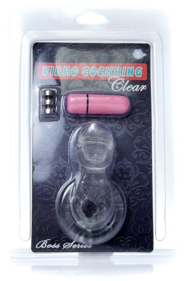 Ерекційне вібро кільце BOSS - Tongue Vibro Cock Ring Clear, BS6700051 Sex Aura | Зображення 8