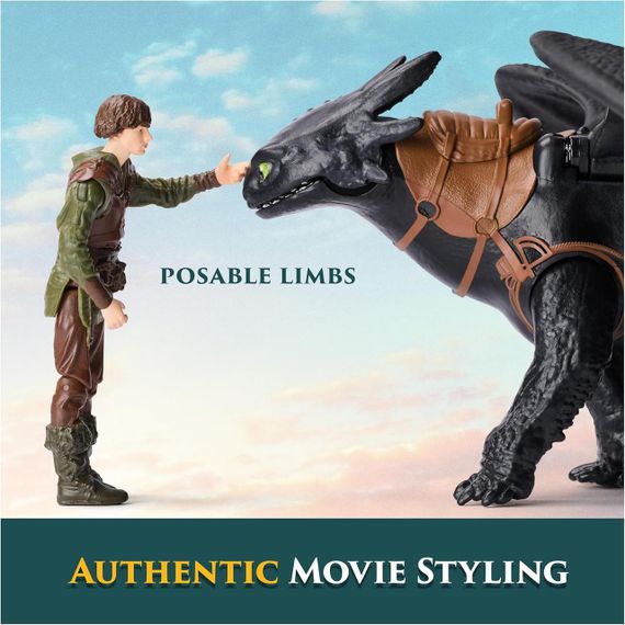 Ігровий набір Dreamworks Dragons Як приборкати дракона Дракон Беззубик та вершник Гикавка | Зображення 7