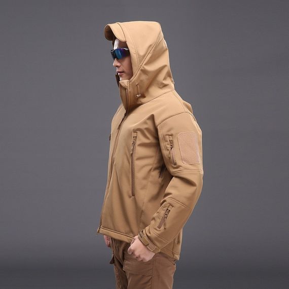 Тактическая куртка Pave Hawk PLY-6 Sand Khaki 3XL мужская водостойкая осенне-зимняя на флисе taktical | Зображення 2