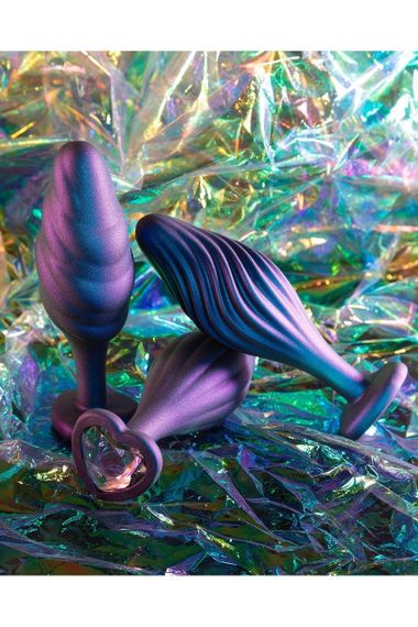 Текстурований анальний затор Blush Anal Adventures Matrix прикрашений каменем, фіолетовий sexstyle | Зображення 5