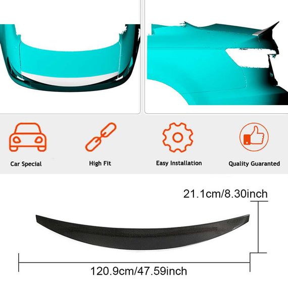 Спойлер V1 (для SD Карбон) для Ауди A4 B9 2015-2024 рр | Зображення 3