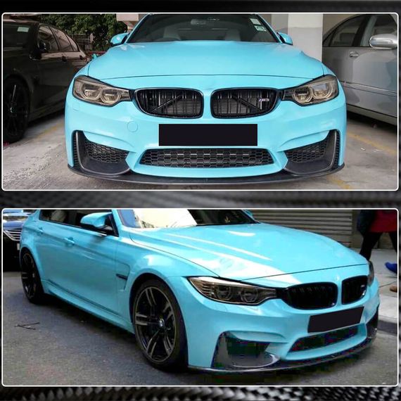 Накладка на передній бампер Lip V13 (для F80, Карбон) для BMW 3 серія F-30/31/34 2012-2019 рр | Зображення 3