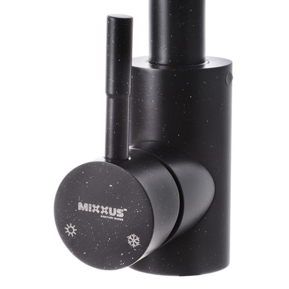 Смеситель кухонный черный Mixxus SUS 011-2 (SS0003) | Зображення 1