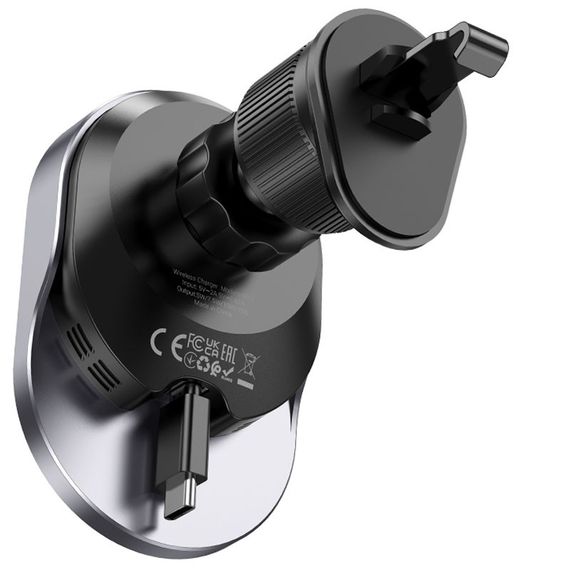 Автотримач з БЗП Hoco HW12 Guardian magnetic (air outlet) Black / Gray | Зображення 6