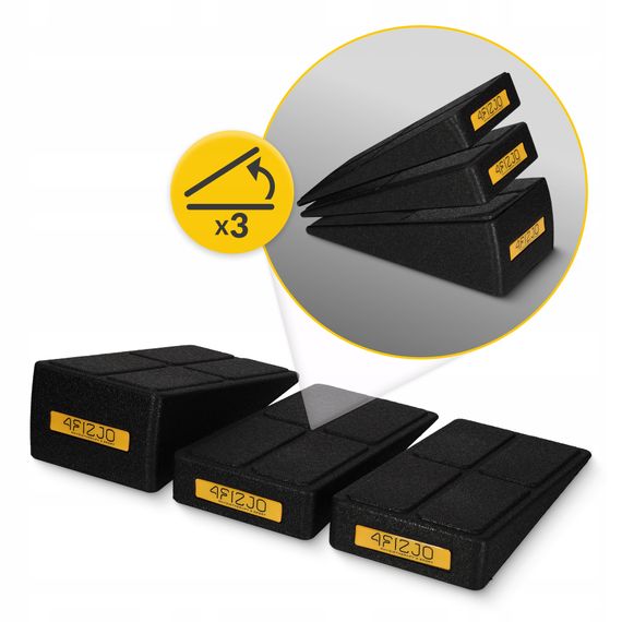 Клин-платформа 4FIZJO Slant Board 3 рівні для присідань та розтяжки Black (P-5905973400312) | Зображення 5