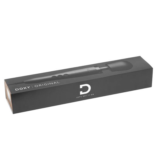 Вібромасажер DOXY Original Black, дуже потужний, живлення 220В, пульсівні вібрації | Зображення 6