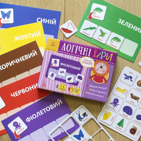 Дитячі логічні ігри "Вивчай кольори" 918001, 24 картки укр. мовою | Зображення 1
