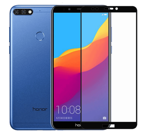 Full Glue защитное стекло для Huawei Y7 Prime 2018 - Black