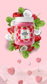 Top Beauty Raspberry Coconut Scrub (Скраб для обличчя та тіла з ароматом Малини), 150 г