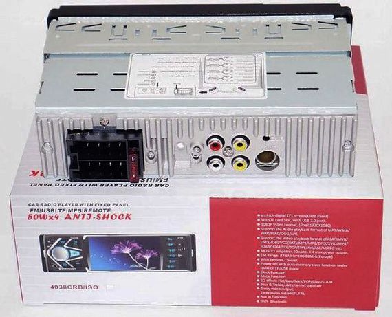 Автомагнитола 4038 MP5 с Bluetooth автомобильная магнитола Черный | Зображення 4