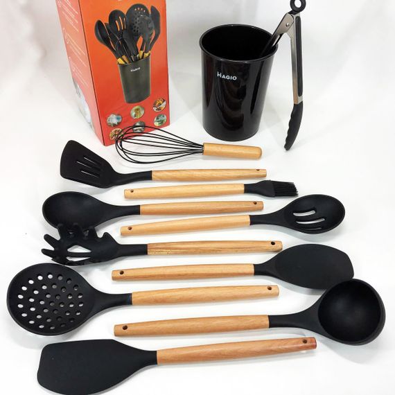 Набір кухонний із 11 силіконових предметів Magio MG-1141, Набір приладдя для кухні із силікону | Зображення 5