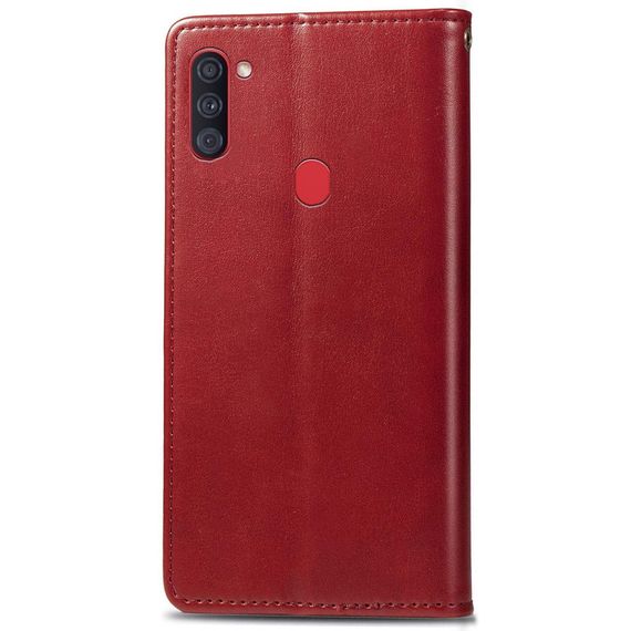 Шкіряний чохол-книжка GETMAN Gallant (PU) для Samsung Galaxy A11 Червоний | Зображення 2