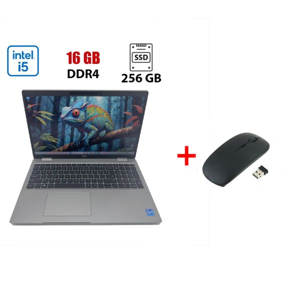 Ультрабук Dell Latitude 5520 / 15.6" (1920x1080) IPS / Intel Core i5-1145G7 (4 (8) ядра по 4.4 GHz) / 16 GB DDR4 / 256 GB SSD / Intel Iris Xe Graphics / WebCam б/у + Подарунок Мышка и коврик