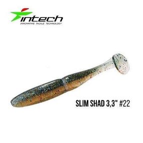 Силиконовая приманка, Съедобный силикон Intech Интеч Slim Shad 3,3"7 шт #22
