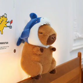 М'яка плюшева іграшка Акула-Капібара 30 см з коротким ворсом і наповнювачем із поліпропіленової бавовни для дітей і подарунків