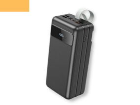 Павербанк зовнішній акумулятор XPRO J86B 60000 mAh з індикацією зарядки та ліхтариком чорний (32551-01)