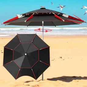 Зонт продуваемый 2,5м HD-240 Черный