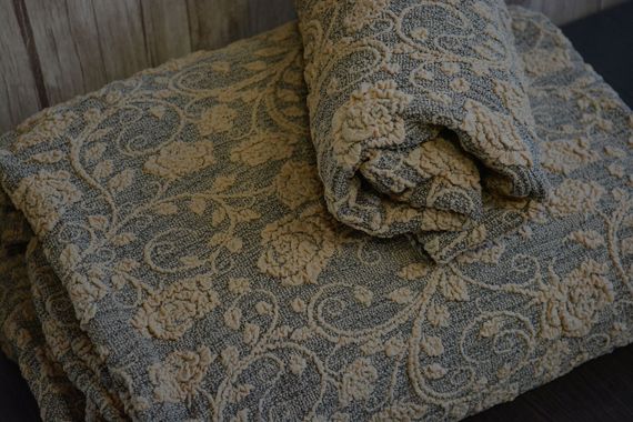 Жакардовий чохол на диван + 2 крісла Roza з спідницею Пісковий | Зображення 3