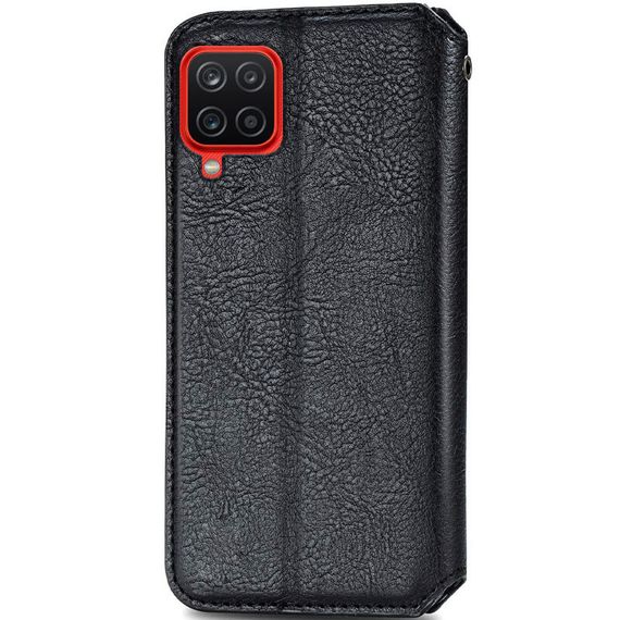 Шкіряний чохол-книжка GETMAN Cubic (PU) для Samsung Galaxy A12 / M12 Чорний | Зображення 1