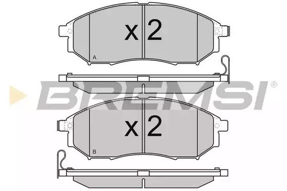 Колодки передні гальмівні Nissan Qashqai 07-13/Pathfinder 05- (sumitomo), Bremsi (BP3350) | Зображення 2