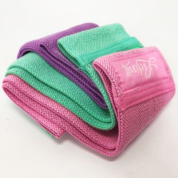 Гумки для фітнесу та спорту WOW LT-003 Набір тканинна стрічка еспандер 3 шт, Джгут еспандер для заняття | Зображення 1