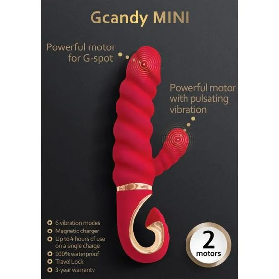 Вібратор кролик рельєфний Gcandy MINI - Кораловий Sex Aura | Зображення 2