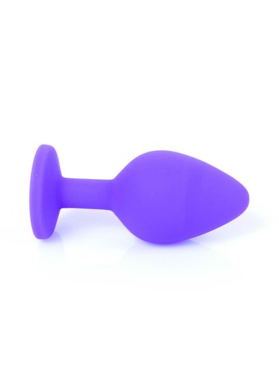 Анальная пробка с камнем Plug-Jewellery Purple Silicon PLUG Medium- Red Diamond размер М | Зображення 4