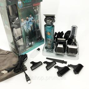 Триммер с регулируемой длиной VGR, Набор для стрижки с зарядкой, Машинка для стрижки волос домашняя XG-37