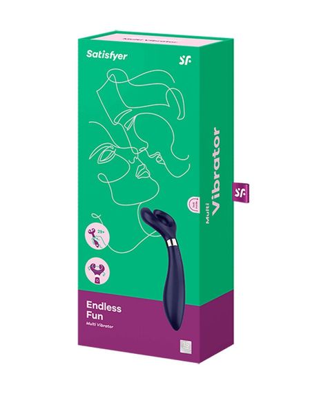 Вібратор для пар Satisfyer Endless Fun Blue, три мотори, багатофункціональний | Зображення 2