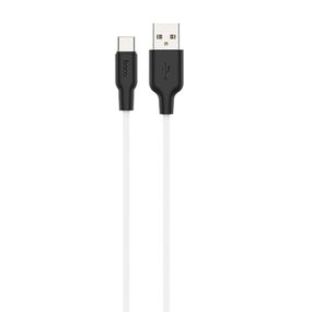 Дата кабель Hoco X21 Plus Silicone Type-C Cable (1m) Черный / Белый