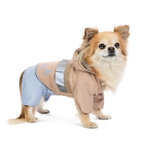 Дощовик Pet Fashion Tina для дівчаток розмір XL бежевий/блакитний | Зображення 1