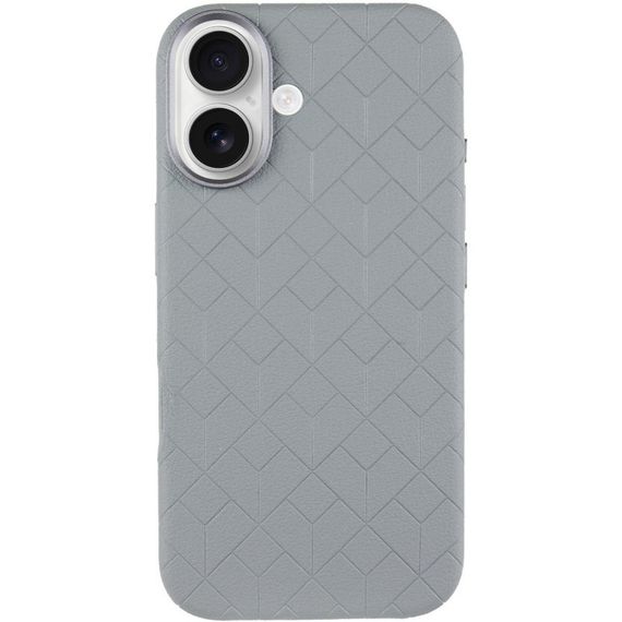 Шкіряний чохол Carved with MagSafe для Apple iPhone 16 (6.1") Grey | Зображення 1